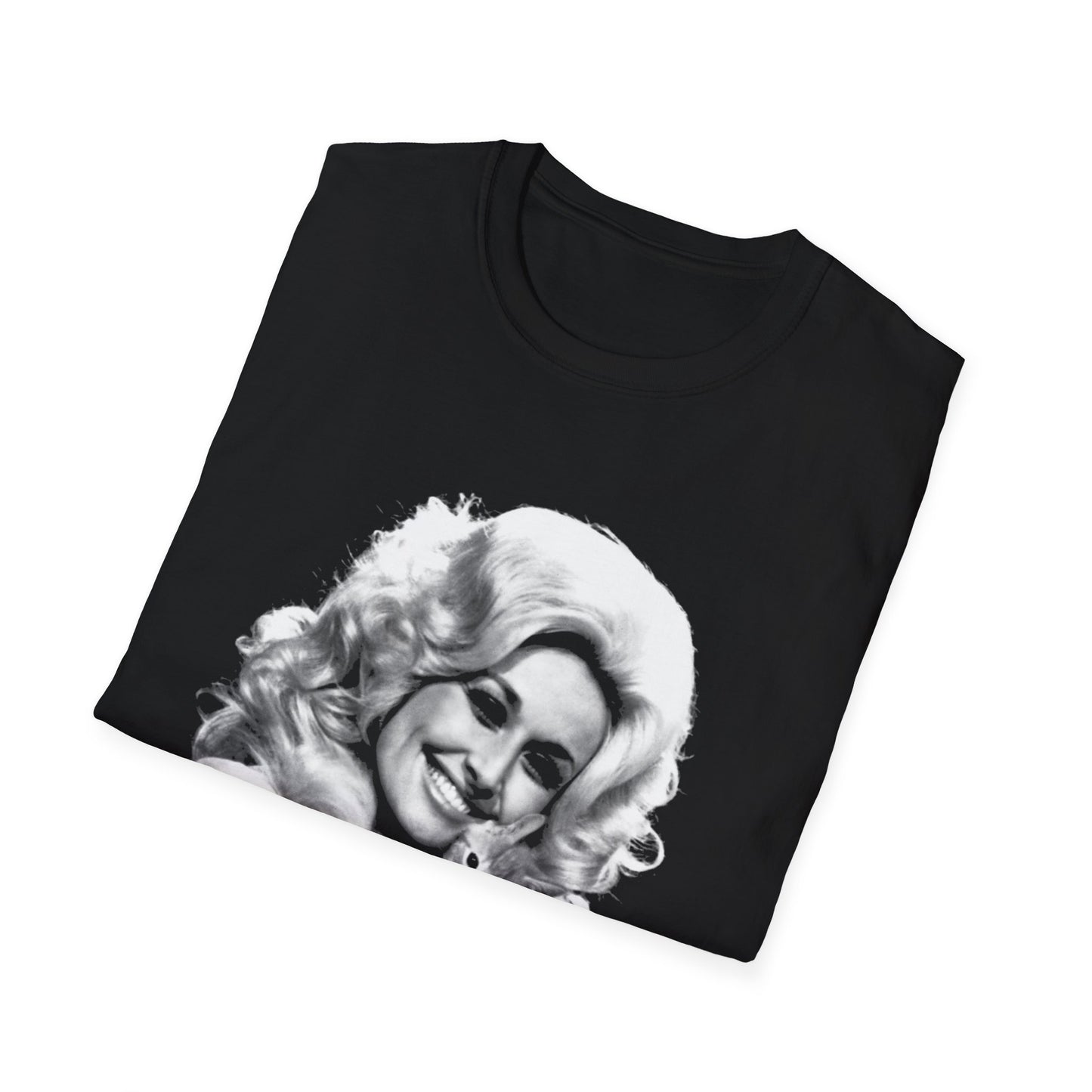 dolly parton and a kitten tshirt