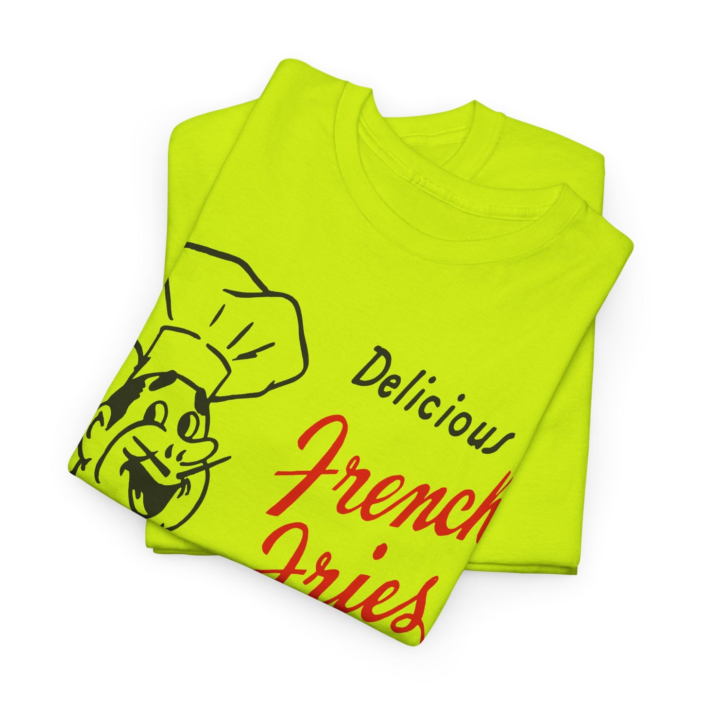 vintage paper bag art delicious french fries reproduction tshirt