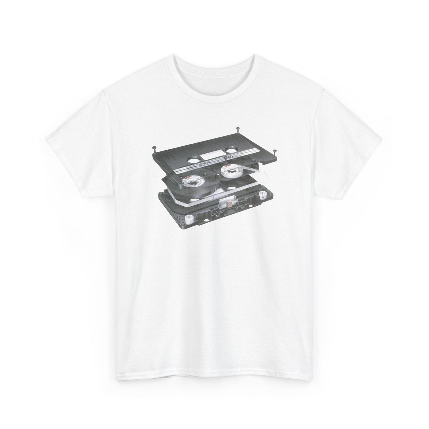 exploded view cassette tape hisashi saito 1980 airbrush graphic tshirt