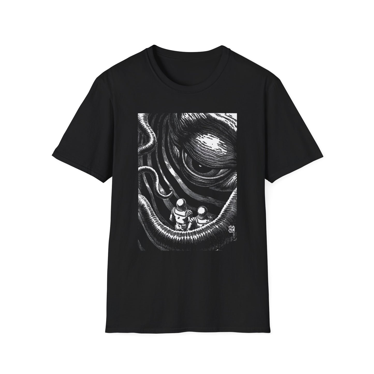 virgil finlay illustration on the edge of the galaxy tshirt