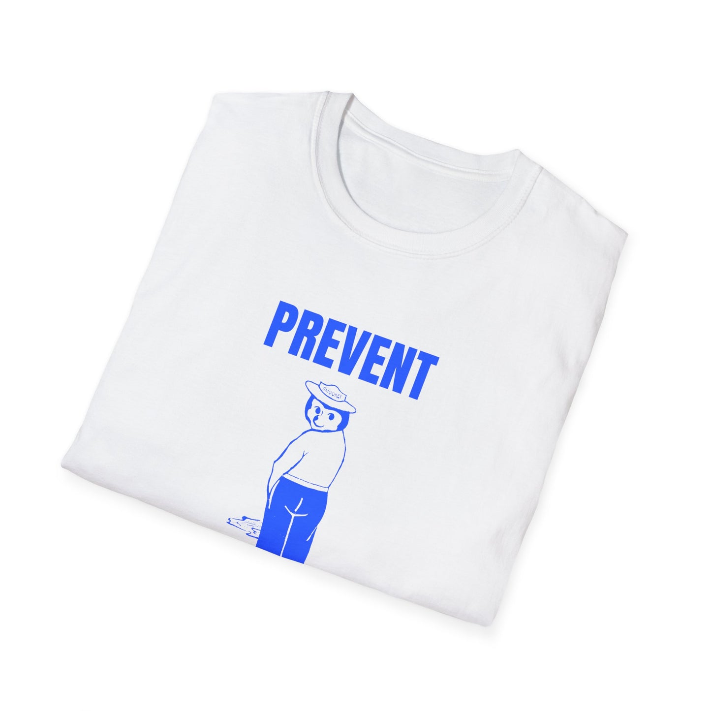 smokey the bear parody 1970s vintage design reproduction blue tshirt