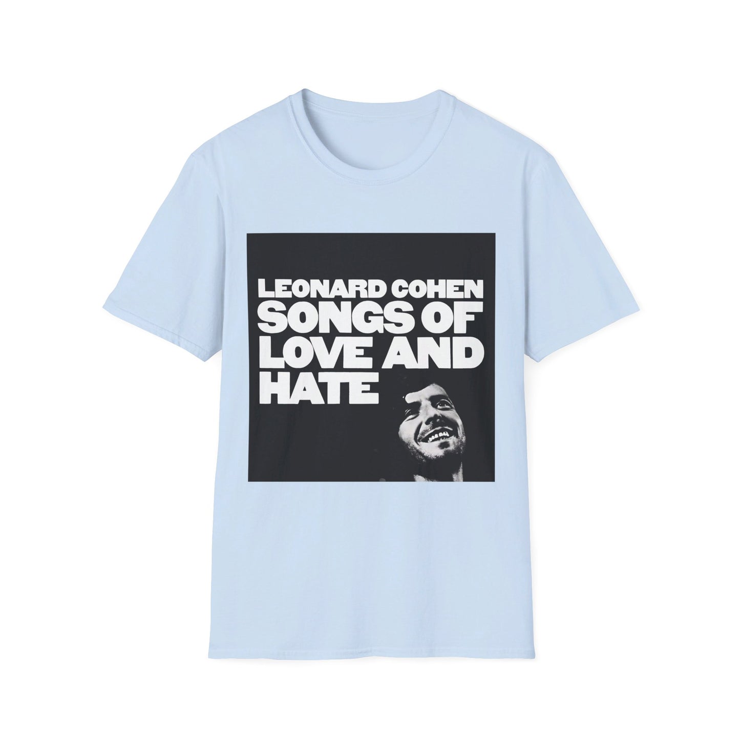 leonard cohen 1971 songs of love and hate album tshirt