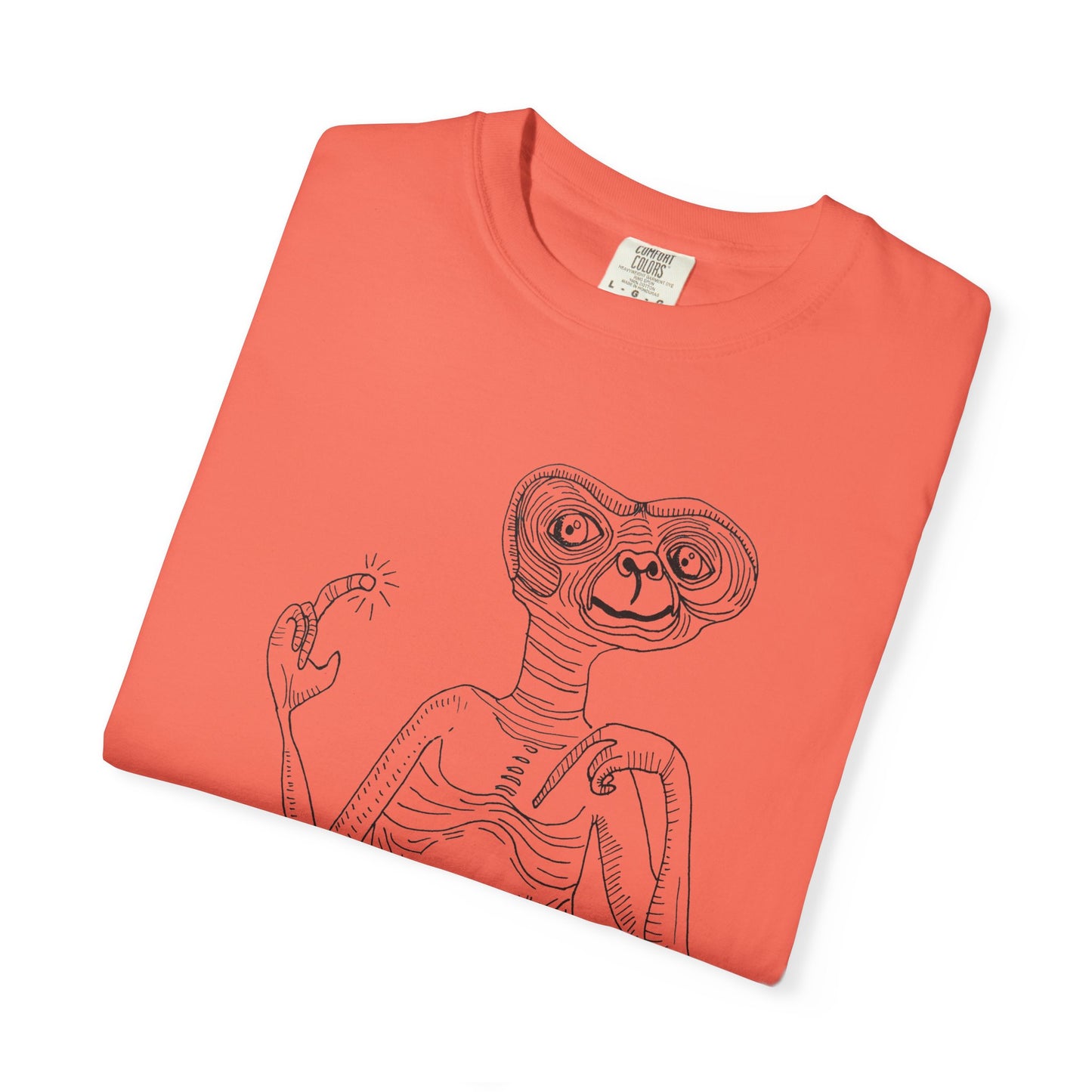 original drawing E.T the extraterrestrial tshirt on comfort colors