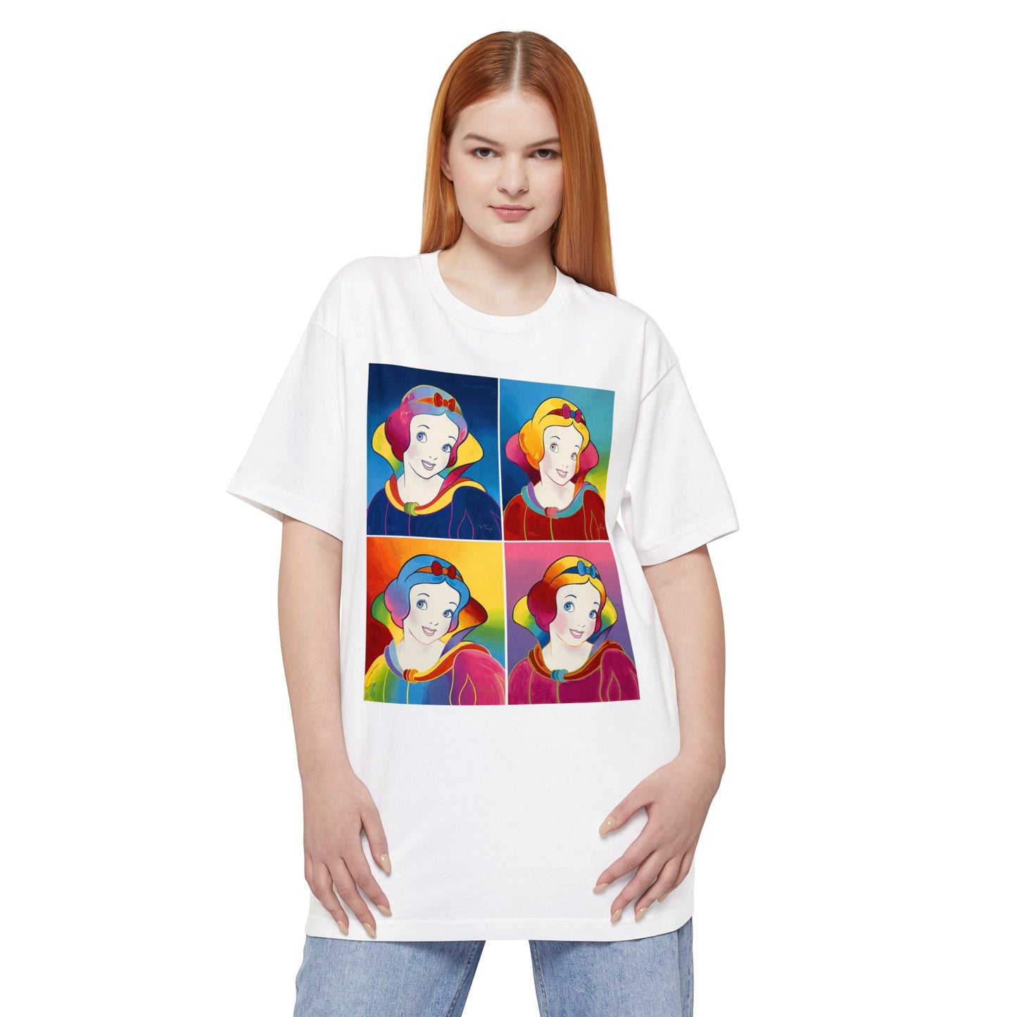 oversized 1996 psychedelic snow white pop culture art by peter max unisex tall beefy tshirt