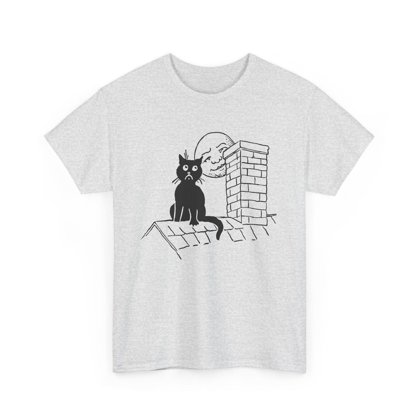 1906 postcard art can't you see i'm lonely cat on roof tshirt