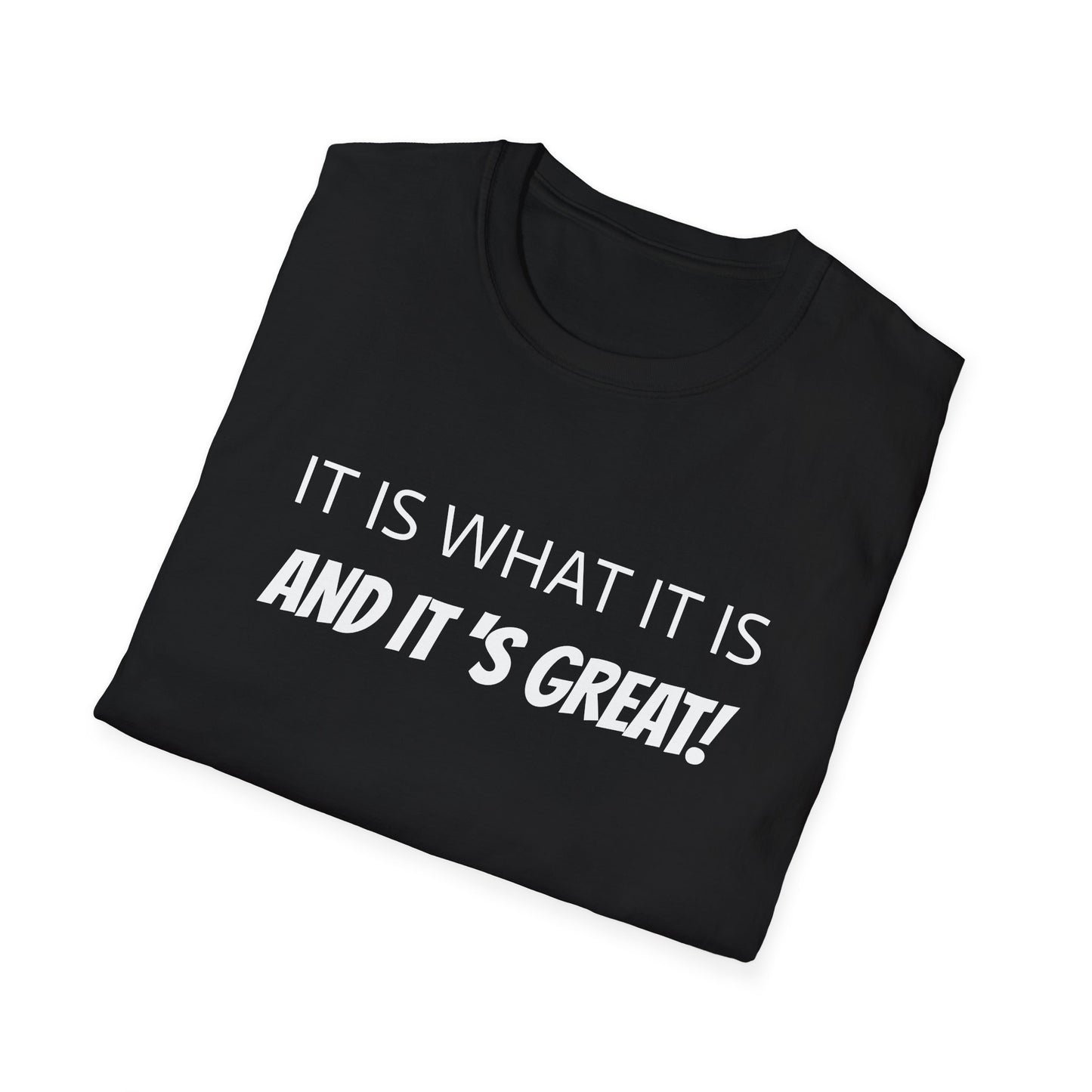 it is what it is and it's great! tshirt