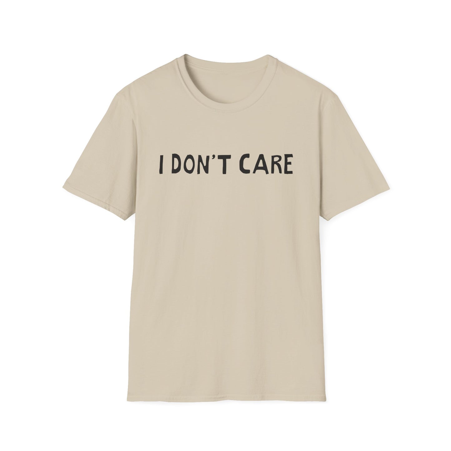 i don't care hand drawn font tshirt