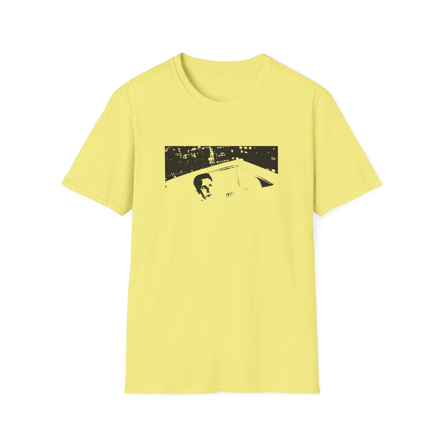 repo man flying car scene stencil tshirt