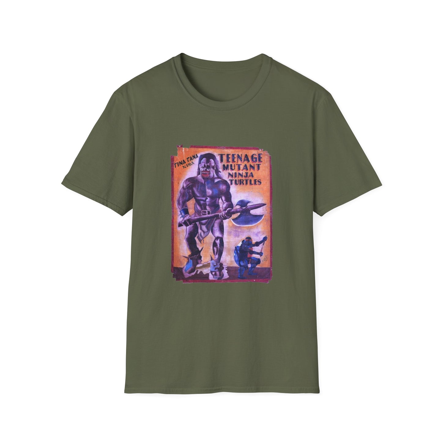 teenage mutant ninja turtles 1990 ghanaian movie poster tshirt