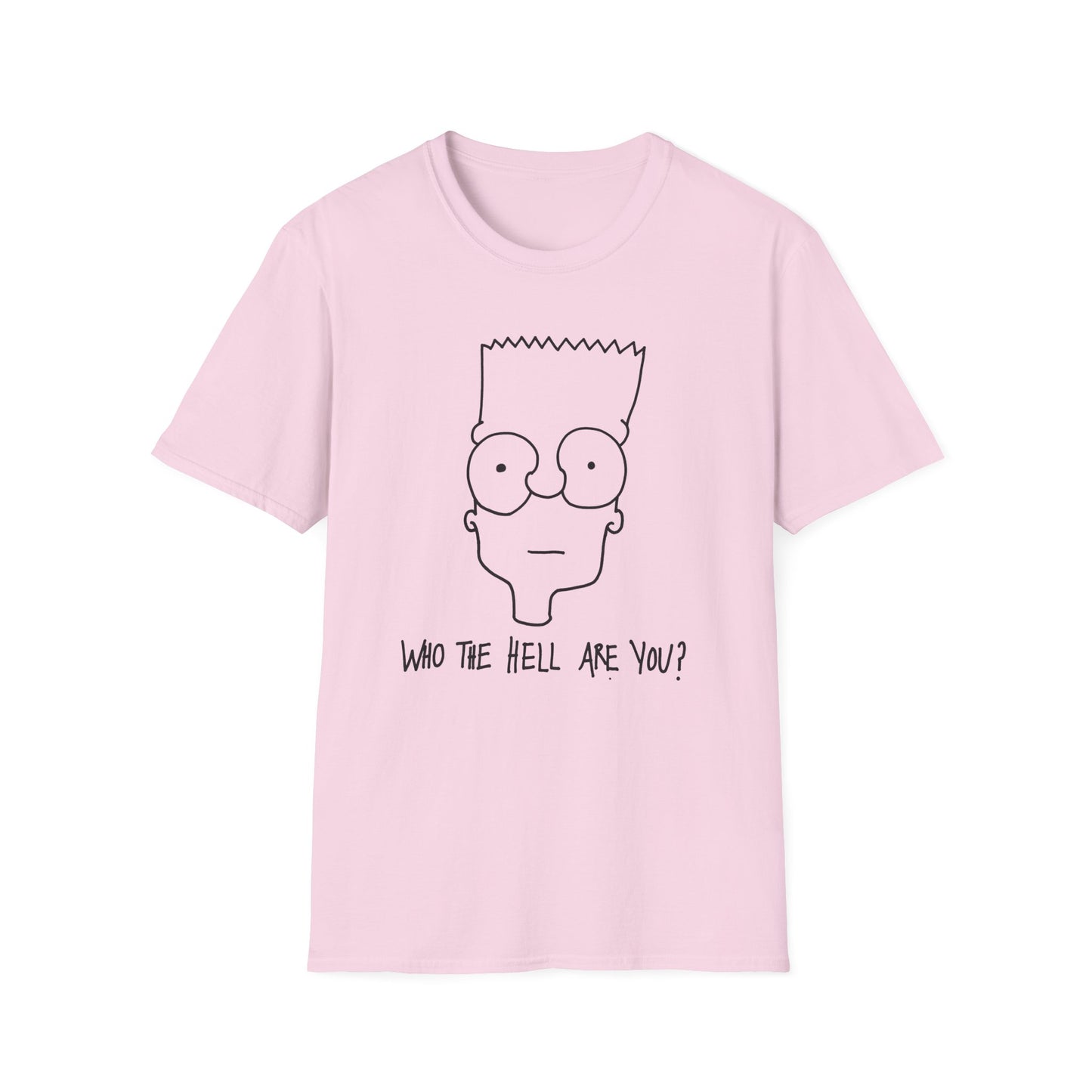 bart simpson who the hell are you original drawing tshirt