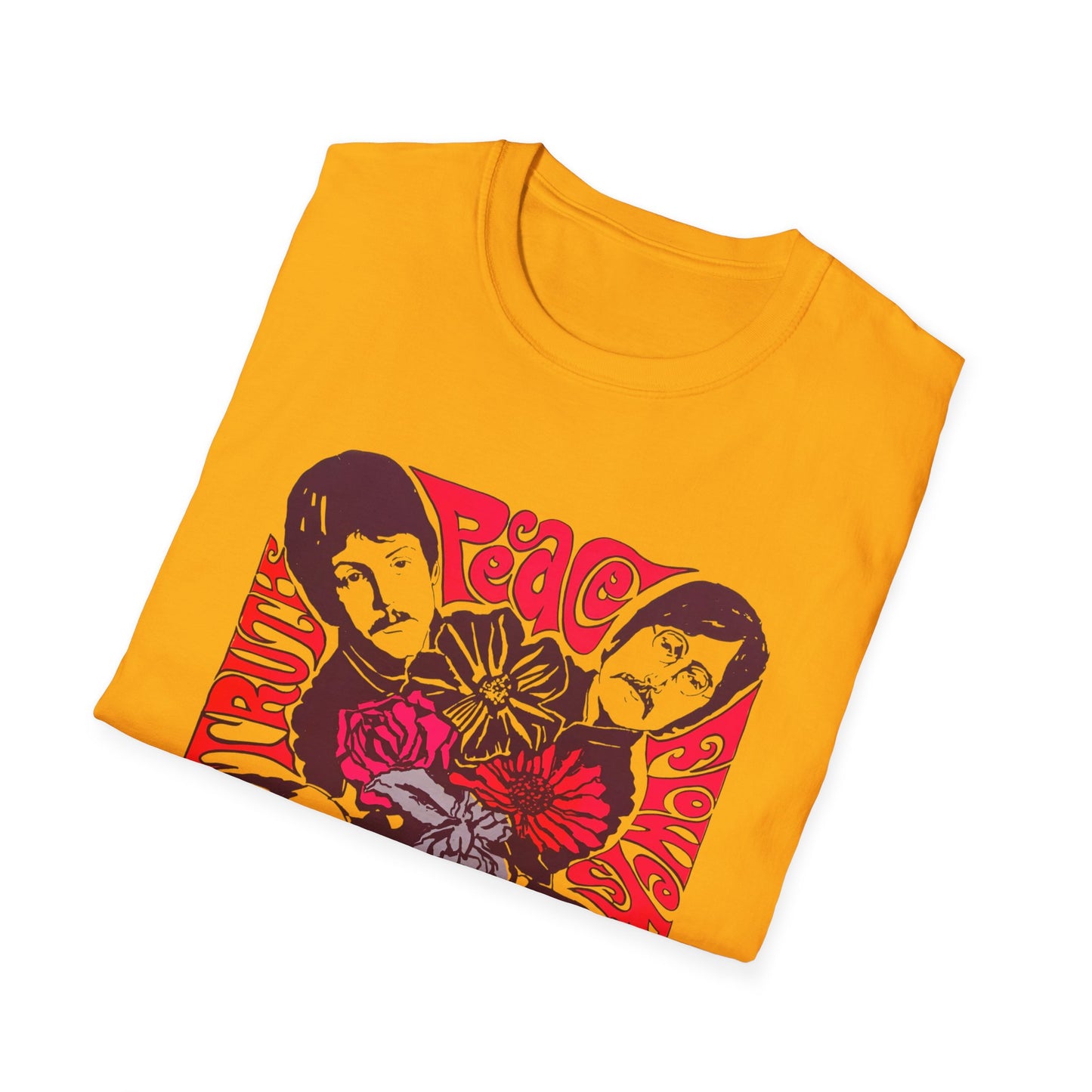 1967 blacklight lennon and friends poster reproduction band tshirt