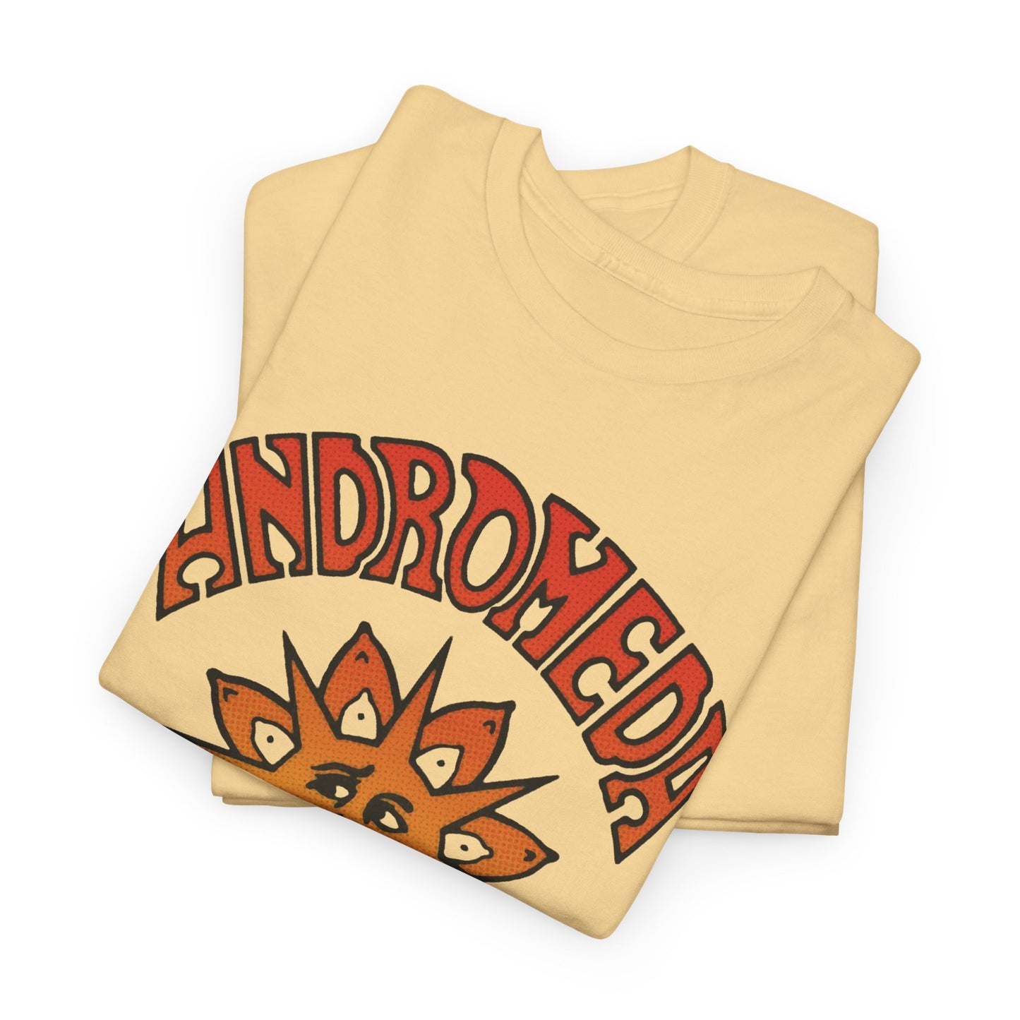 1960s english psychedelic rock band andromeda orange variant tshirt