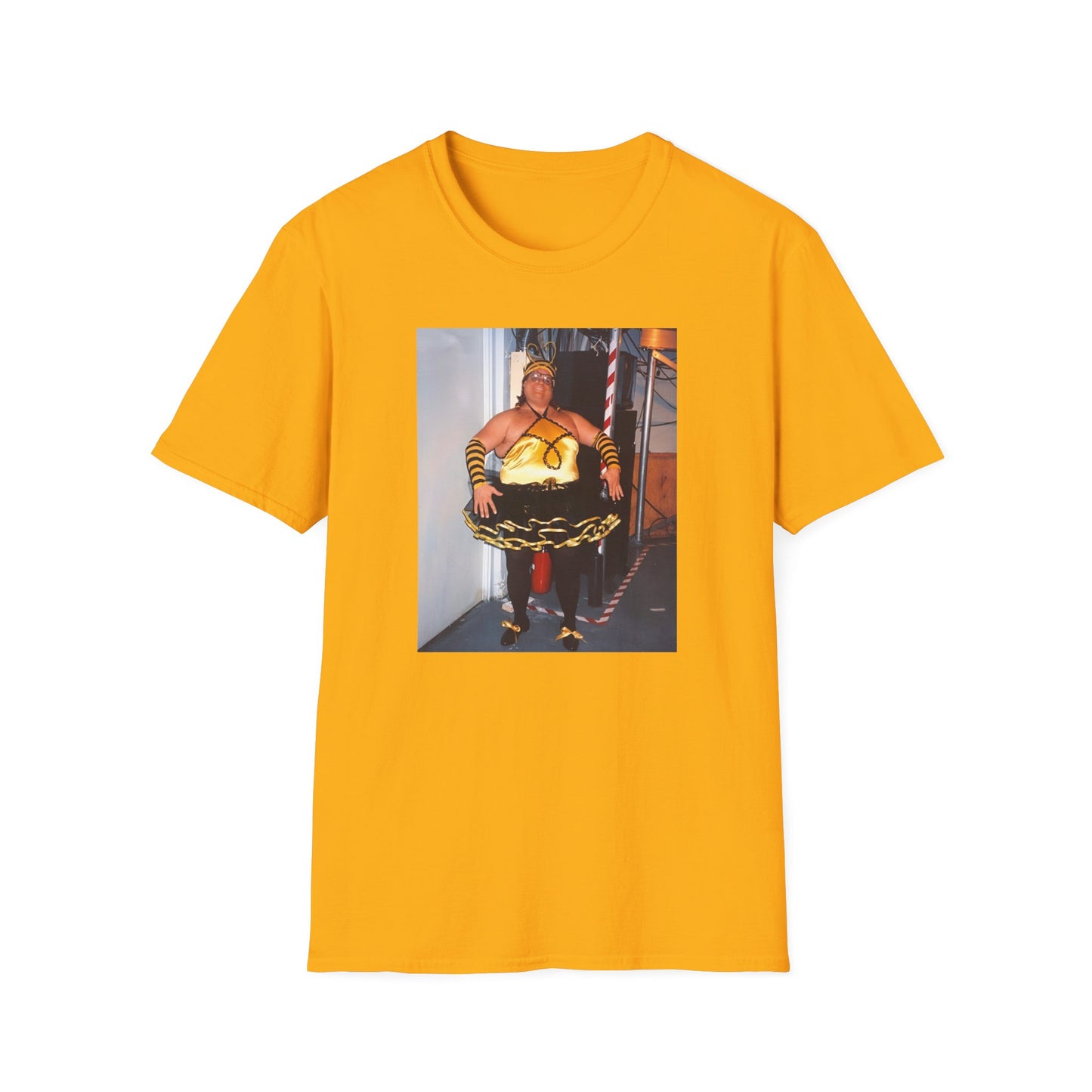 chris farley bumble bee photo tshirt, softstyle tshirt