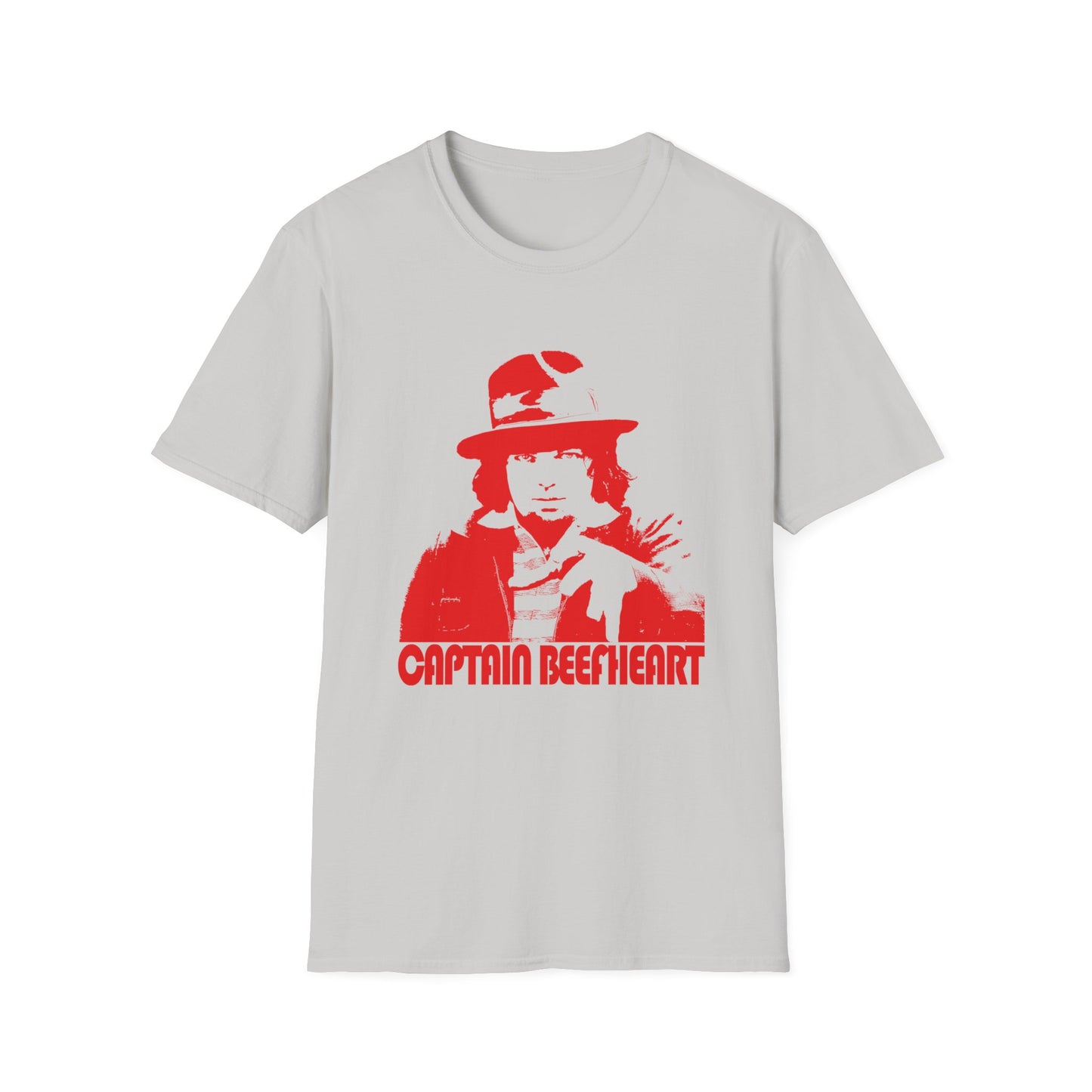 captain beefheart without the trout mask red stencil tshirt