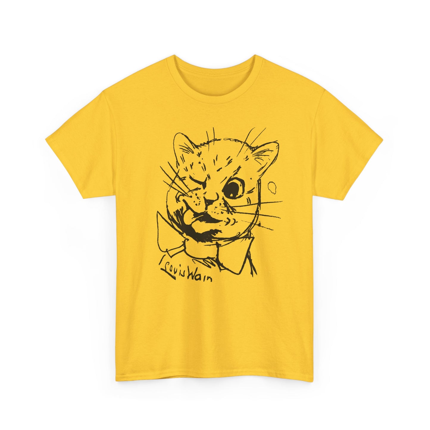 rare louis wain cat sketch custom edit tshirt