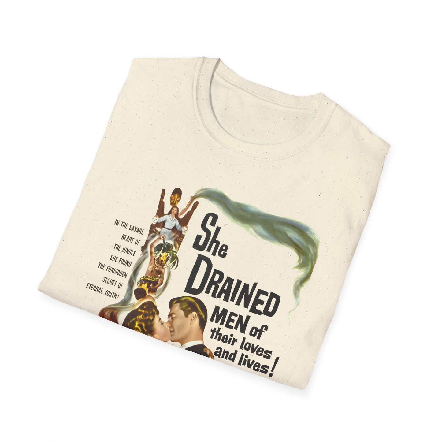 1960 low budget horror rejuvenation film the leech woman movie poster tshirt