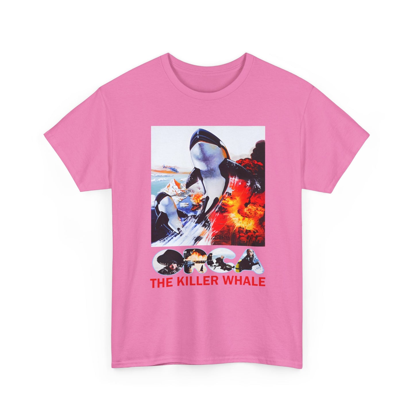 1977 orca the killer whale japanese movie poster custom edit with english title tshirt