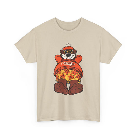 vintage a&w mascot bear reproduction tshirt