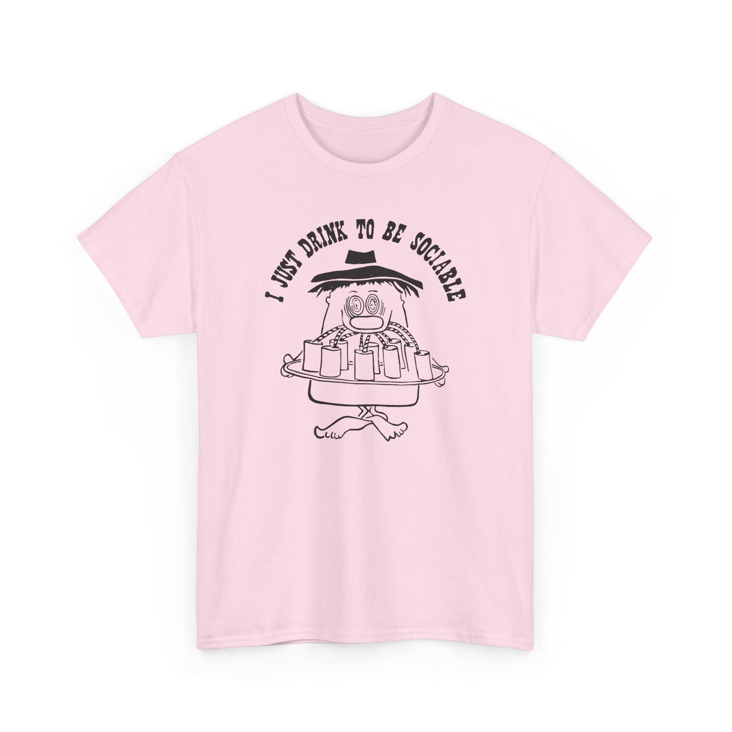 vintage i just drink to be sociable reproduction tshirt