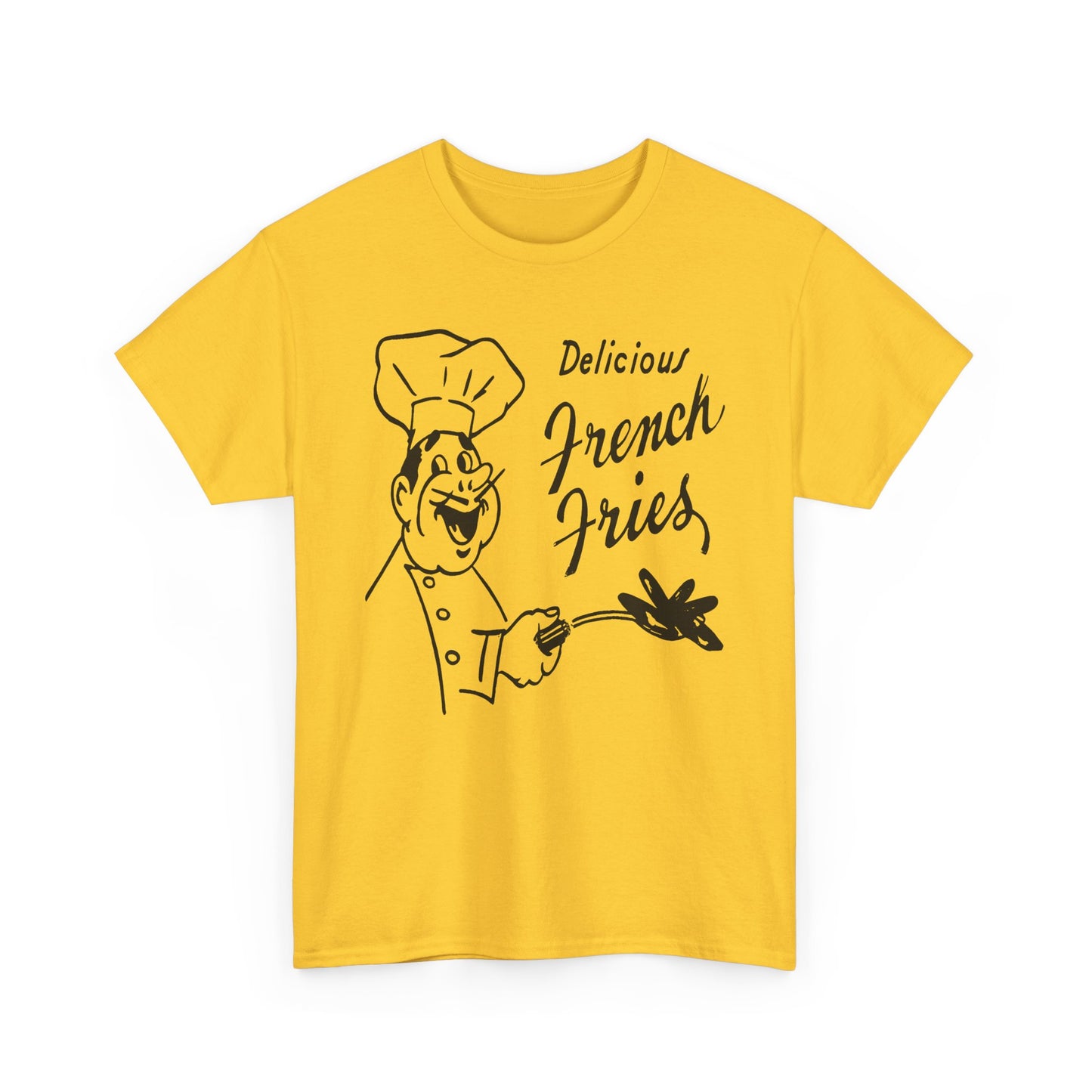 vintage paper bag art delicious french fries reproduction tshirt