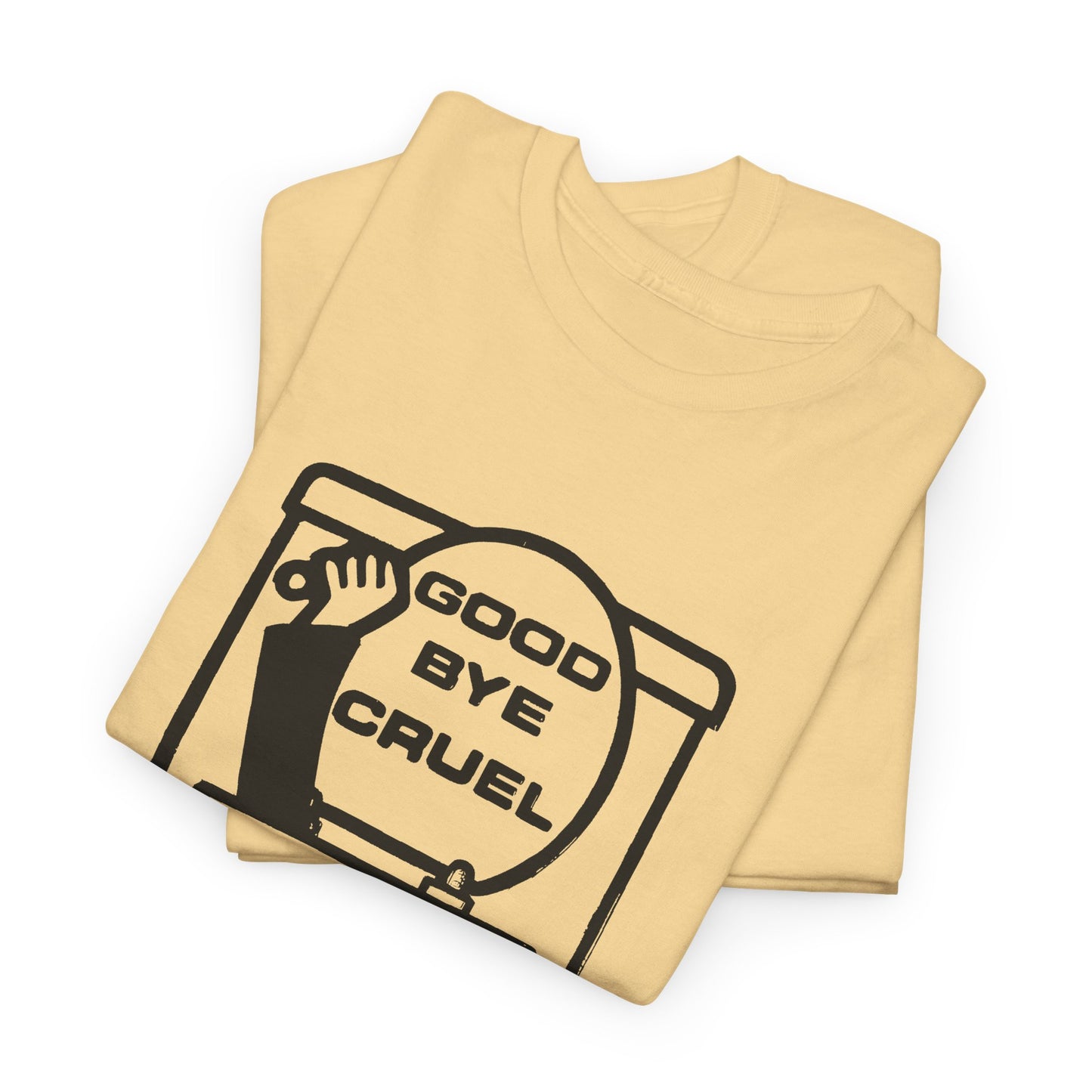 goodbye cruel world vintage reproduction design tshirt