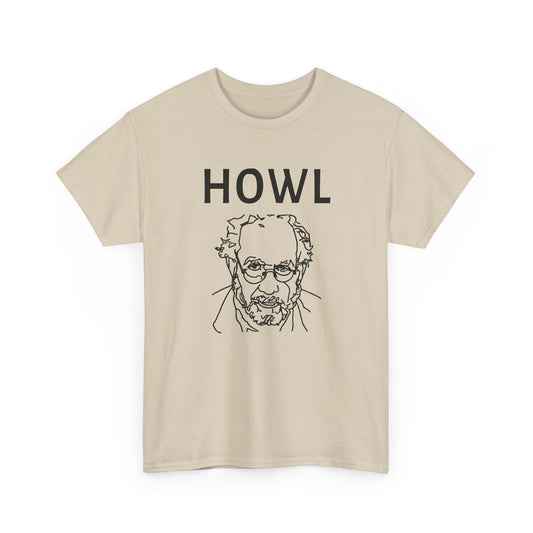 1956 book cover for howl by allen ginsberg custom edit tshirt