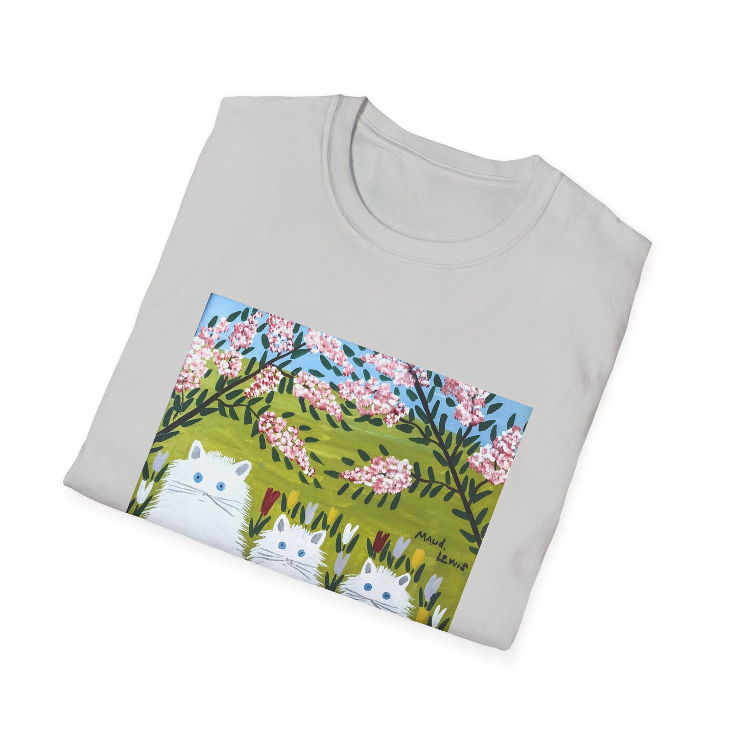 1965 maud lewis painting three white cats tshirt