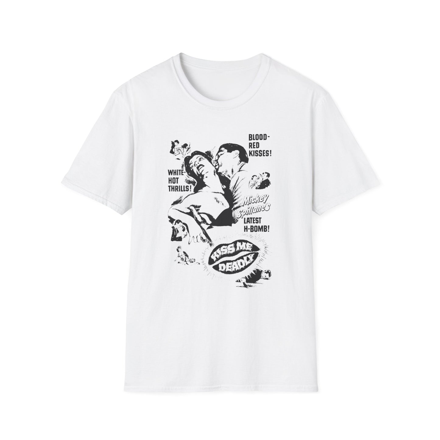 1955 film noir movie poster tshirt kiss me deadly by robert aldrich