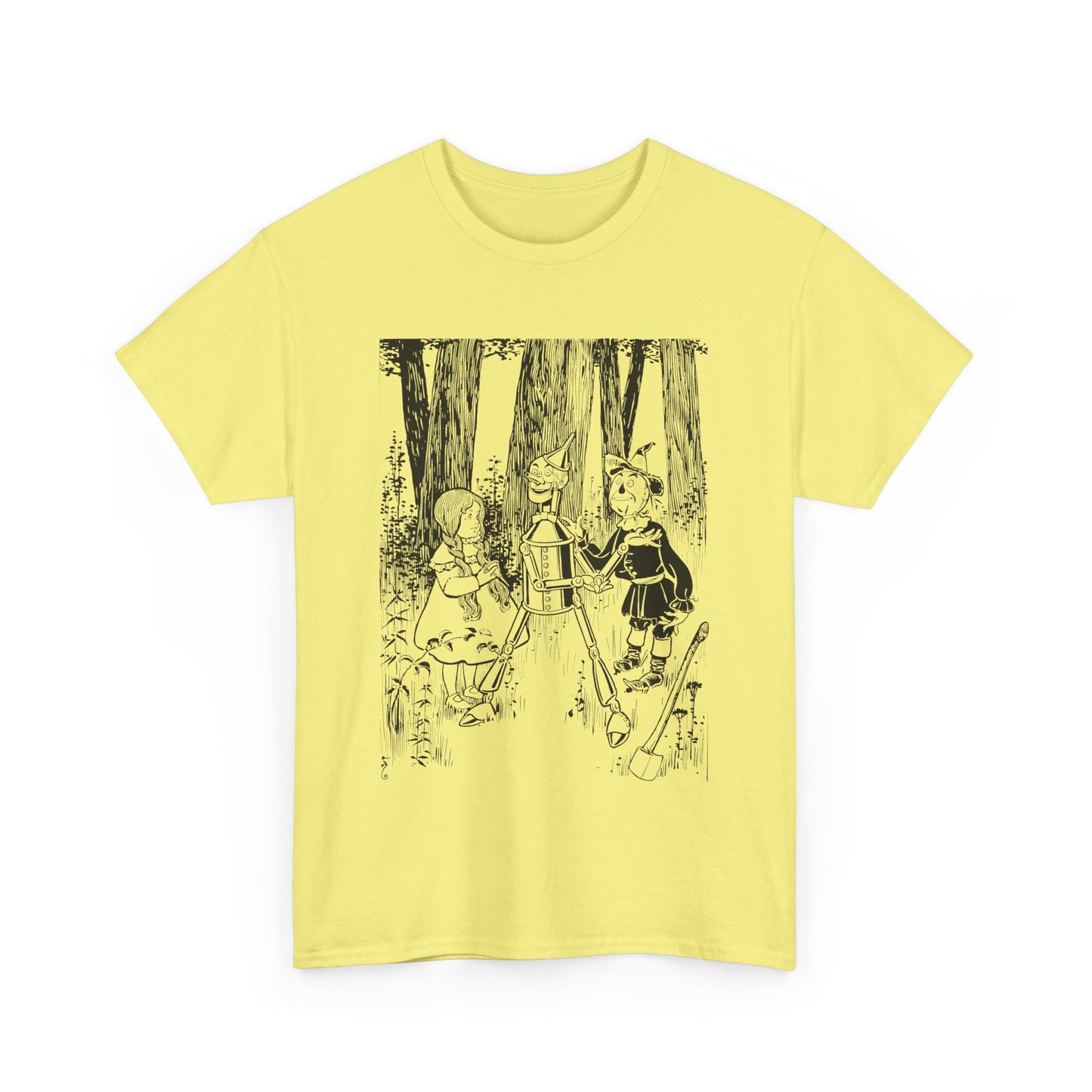 1900 w.w denslow's illustration for the wonderful wizard of oz dorothy and friends in forest tshirt