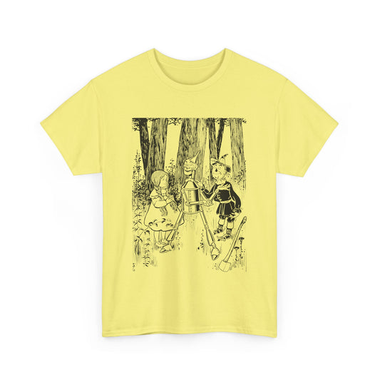1900 w.w denslow's illustration for the wonderful wizard of oz dorothy and friends in forest tshirt