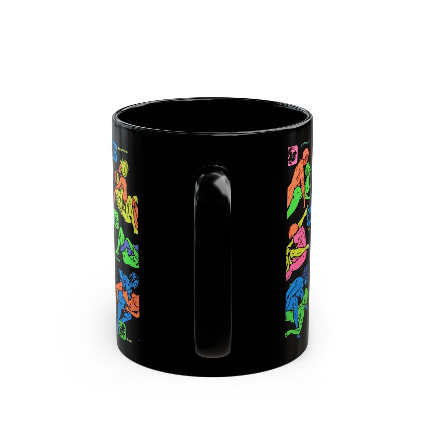 1975 black light poster image "zodiac lovers" mug