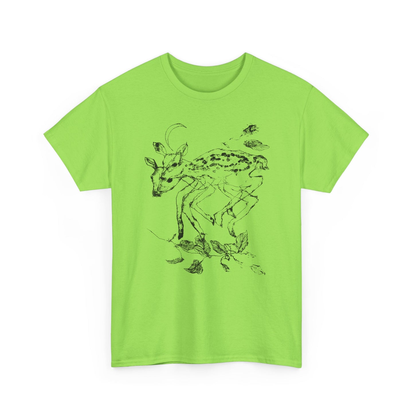weird deer illustration custom edit tshirt