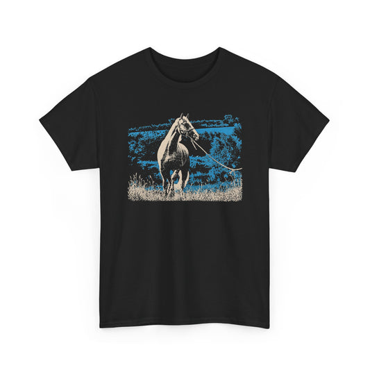 duotone horse graphic from a '70s ranching magazine tshirt