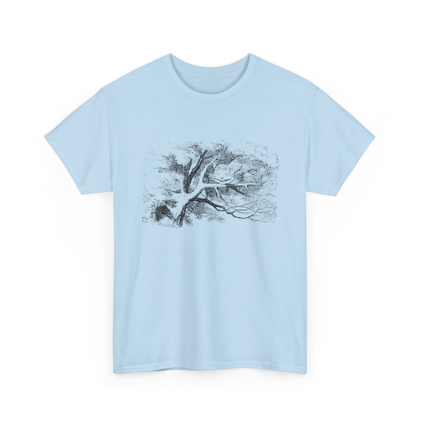 1865 alice's adventures in wonderland illustration by john tennial cheshire cat tshirt