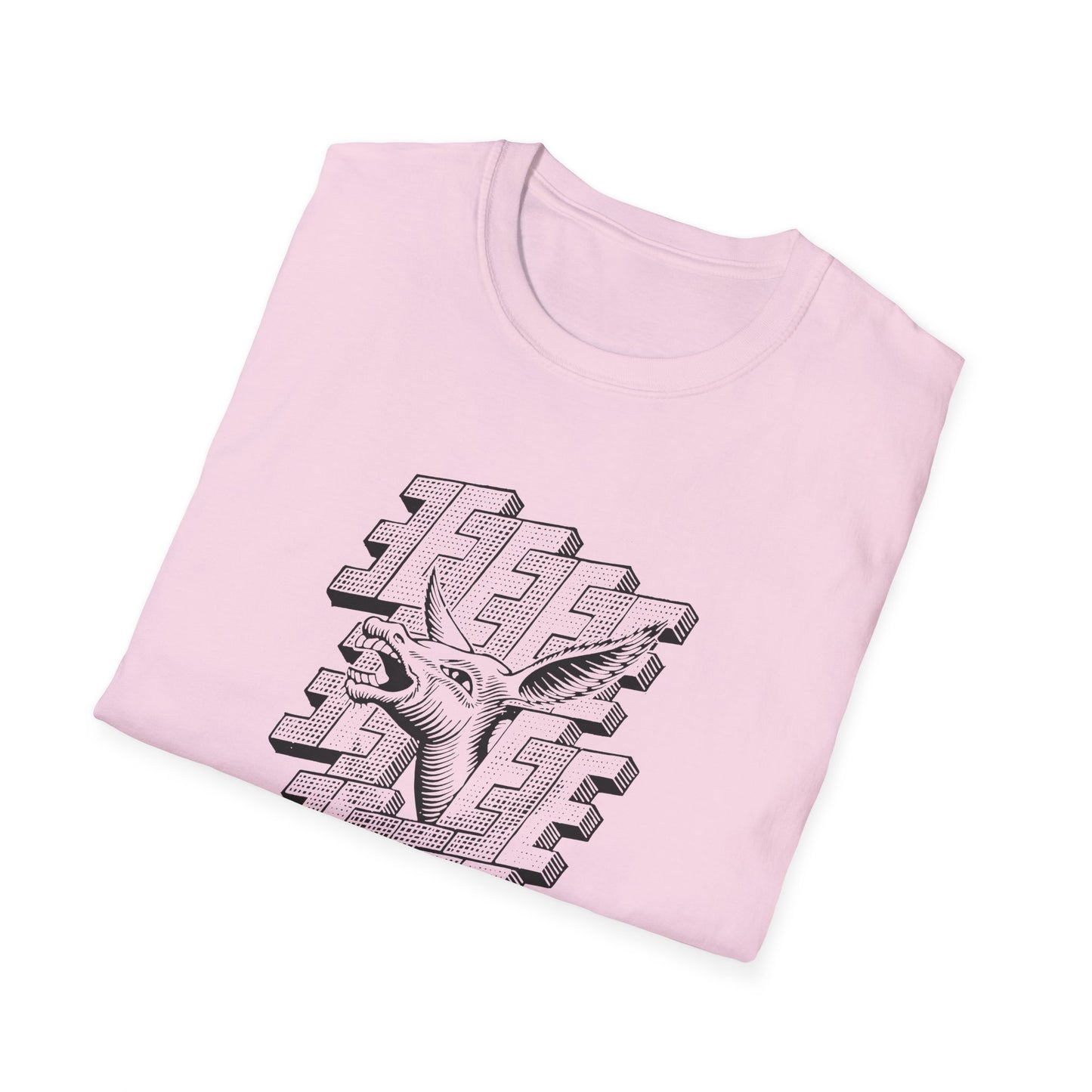 rare 1953 m.c escher engraving a donkey (e is een ezel) reproduction tshirt