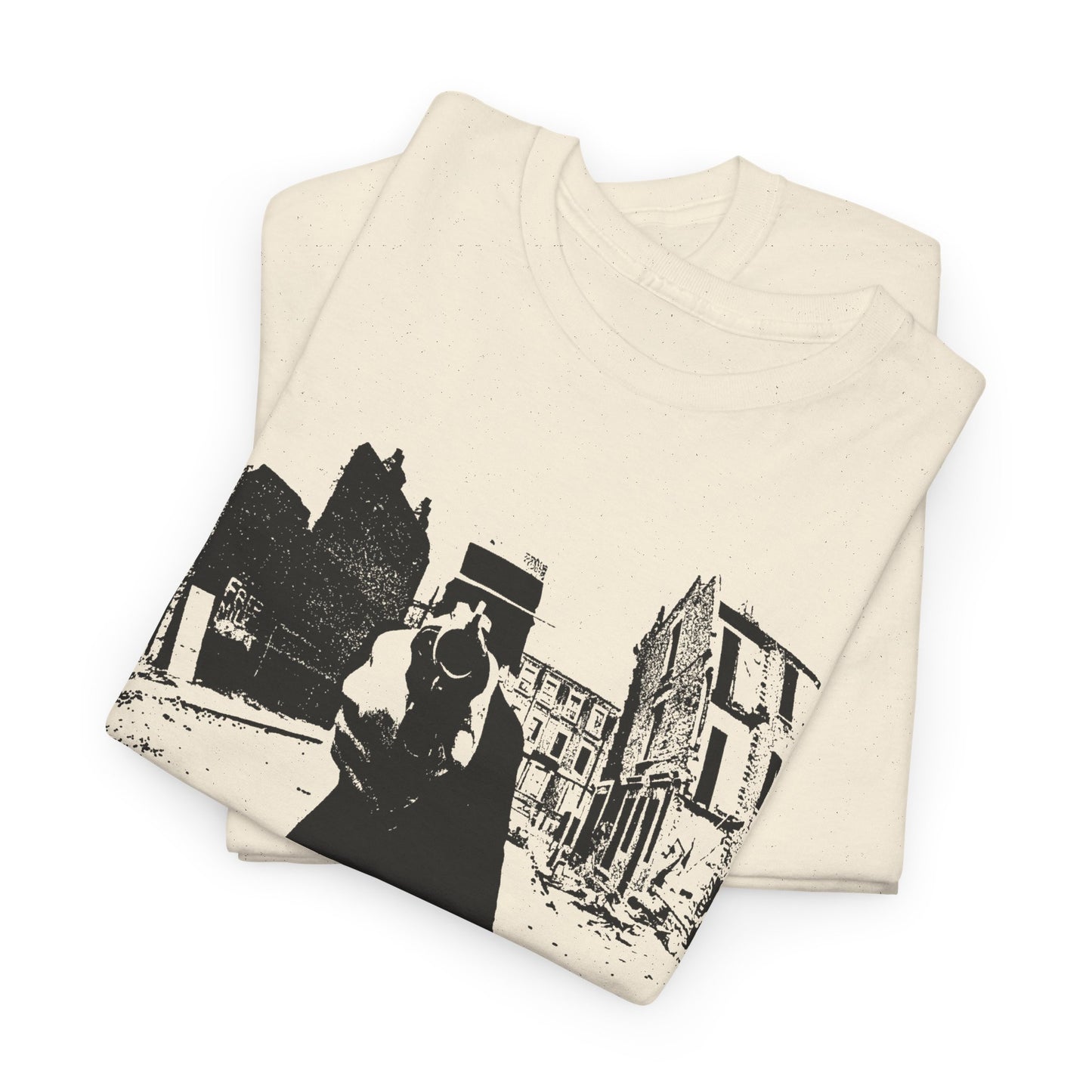 1960s counter culture magazine (friends) man with gun cover custom edit tshirt