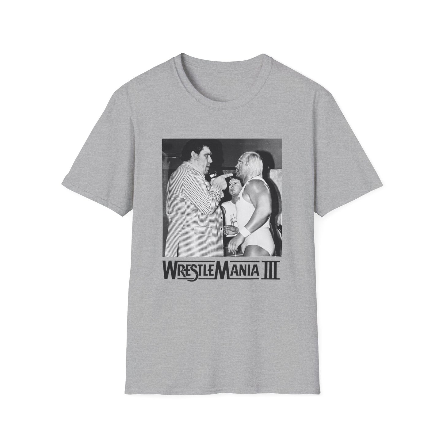 wrestlemania iii hulk v. andre the giant photo tshirt
