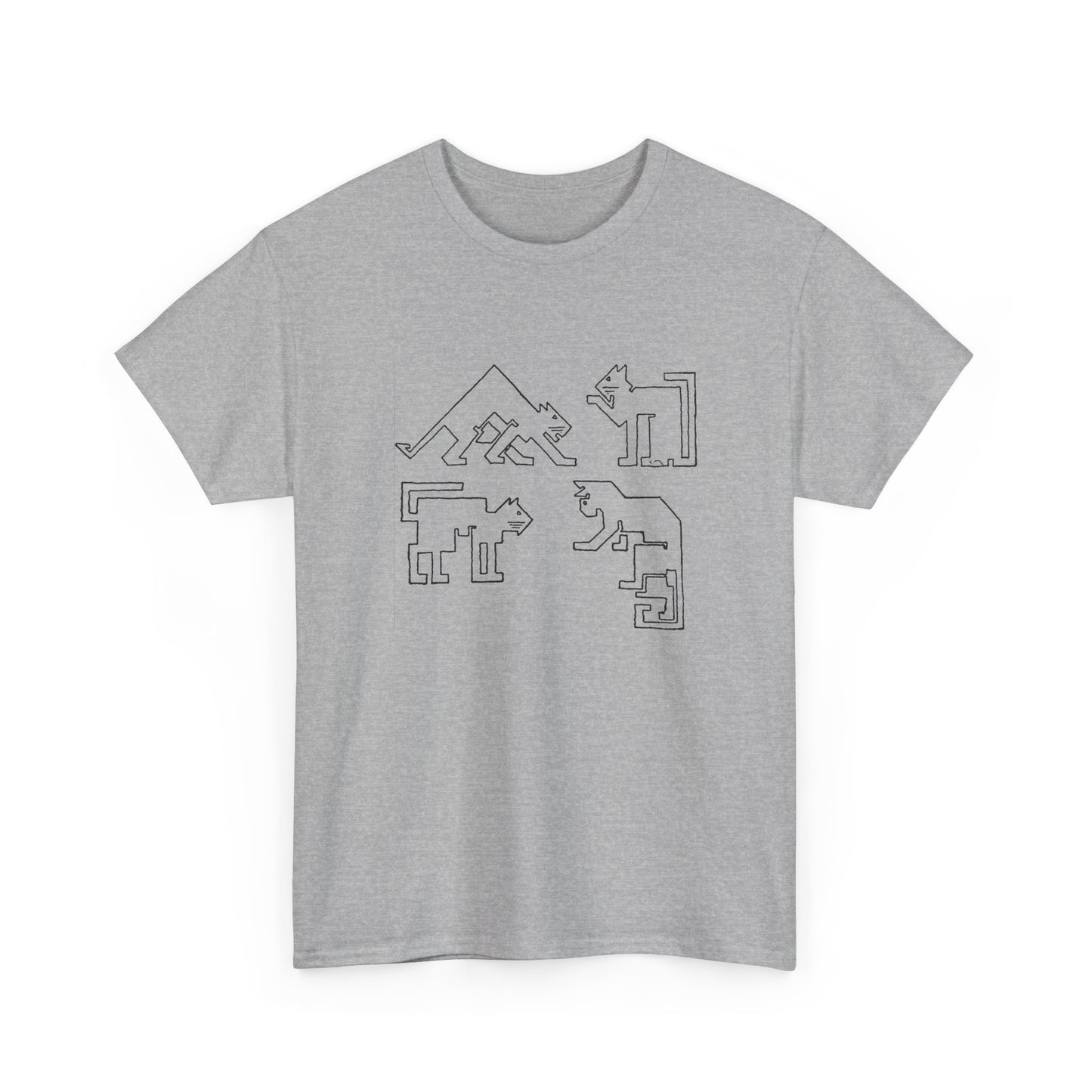 1910 ernest allen batchelder draw a cat using only straight lines reproduction tshirt