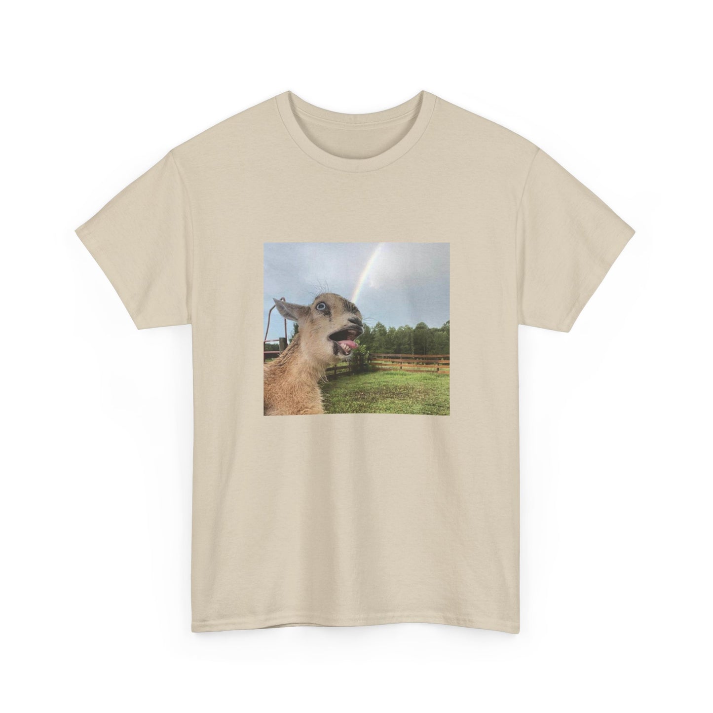 rainbow goat photo tshirt