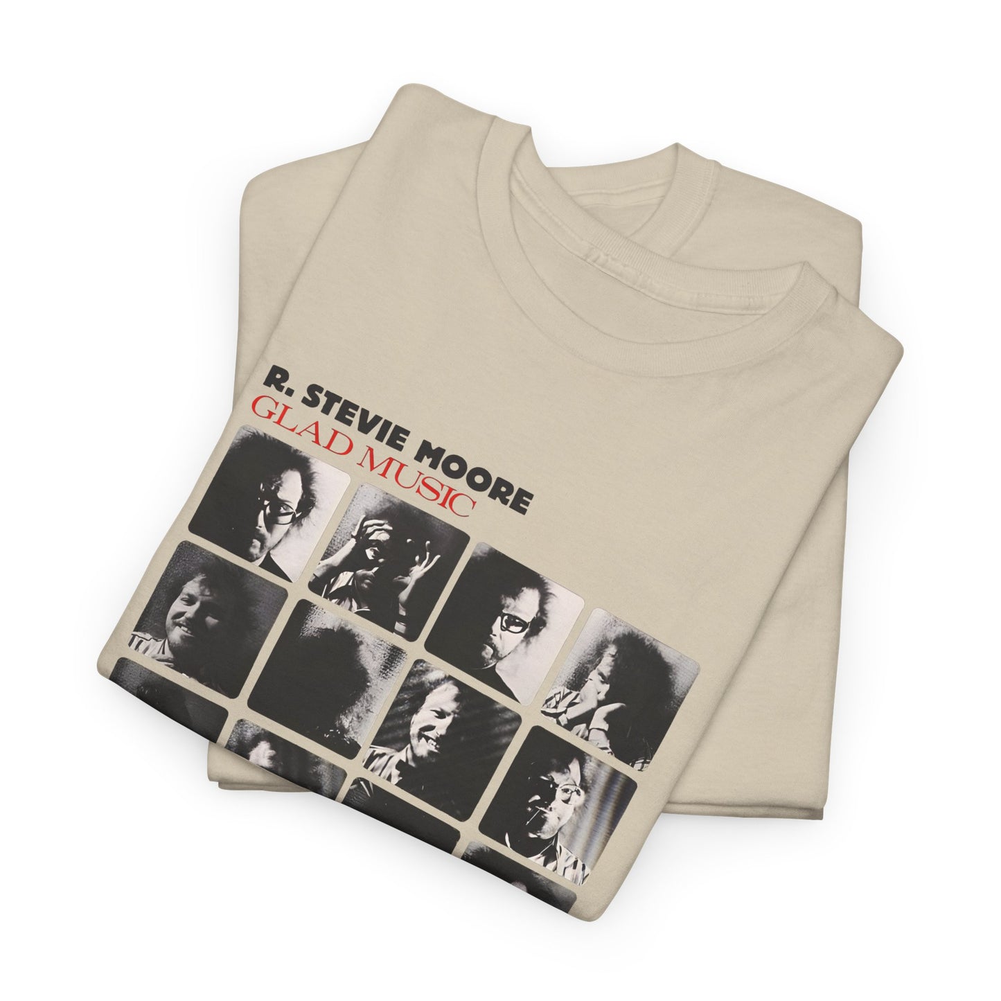 1986 glad music by r stevie moore album cover custom edit tshirt
