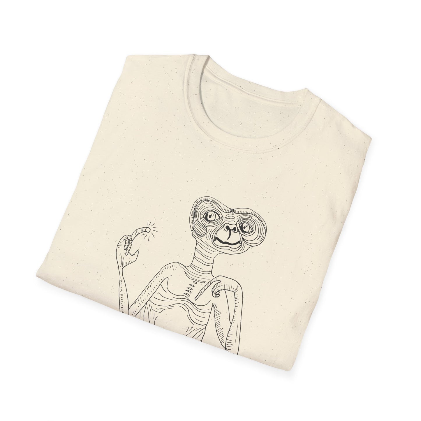 original drawing E.T the extraterrestrial on a tshirt