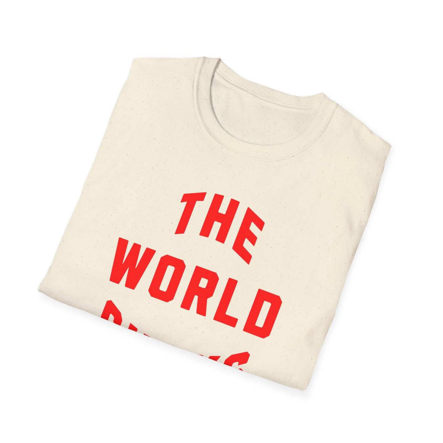 the world sucks in red tshirt