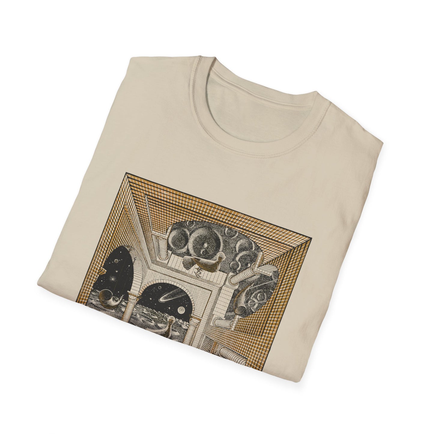1947 m.c escher another world tshirt