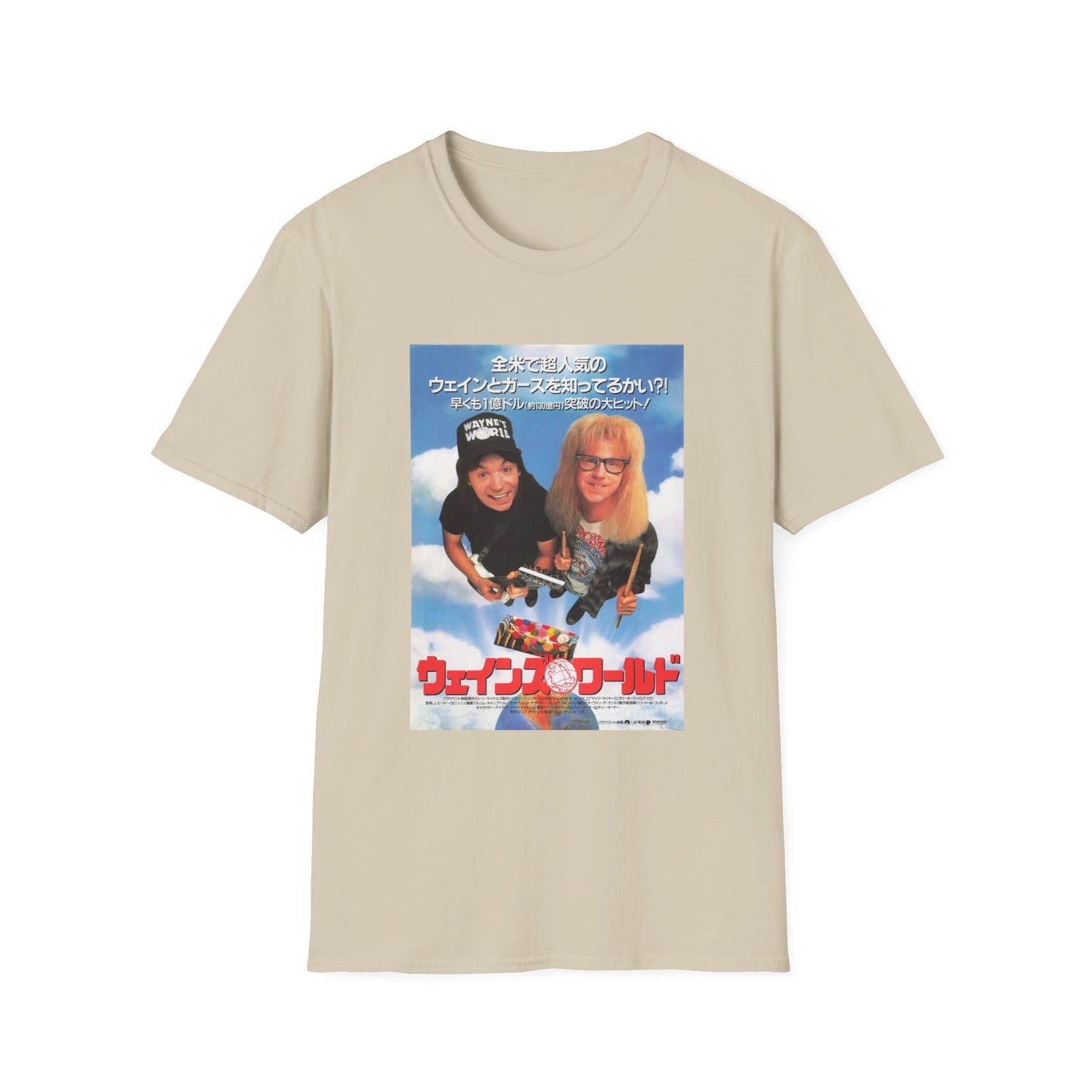 wayne's world japanese movie poster tshirt
