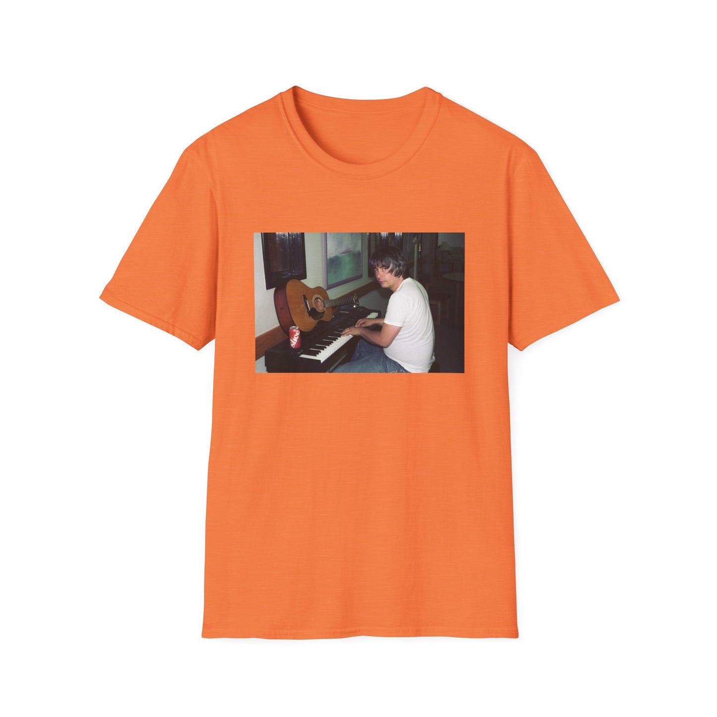 daniel johnston playing piano tshirt