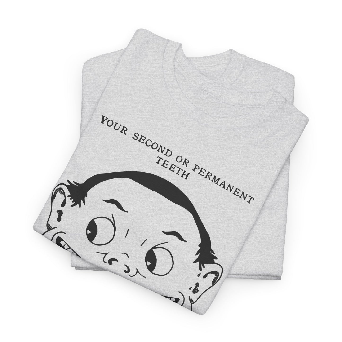 1918 illustration from child's book of teeth kid with teeth chart tshirt