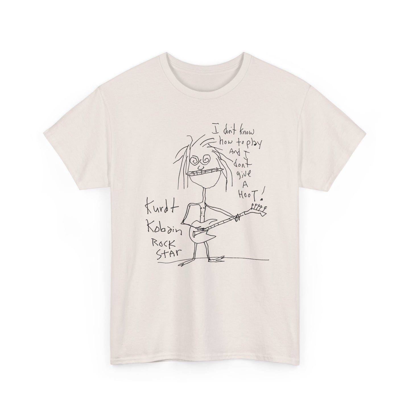1992 kurt cobain self portrait reproduction tshirt