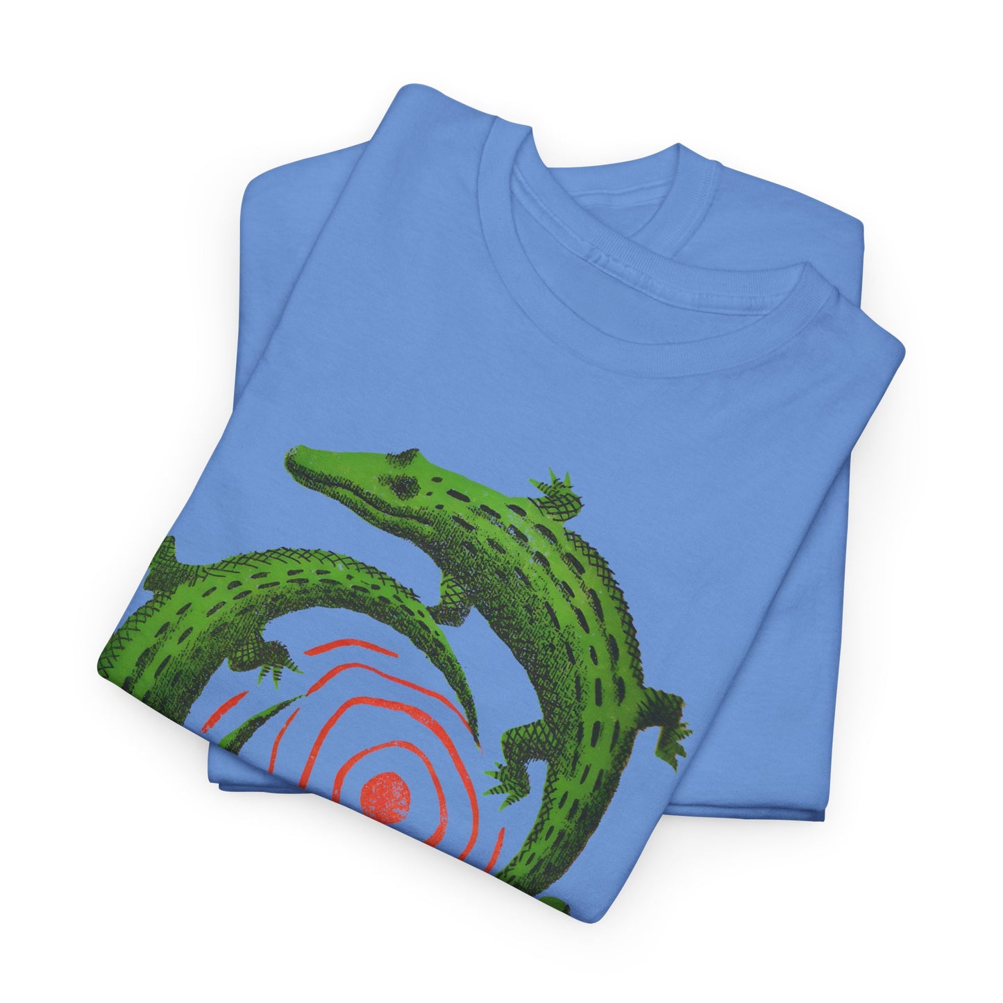 mid century manolo prieto three alligators swirl book cover tshirt