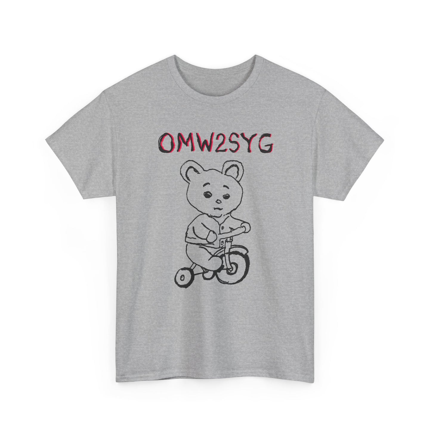original drawing omw2syg on my way to steal your girl bunny riding tricycle tshirt