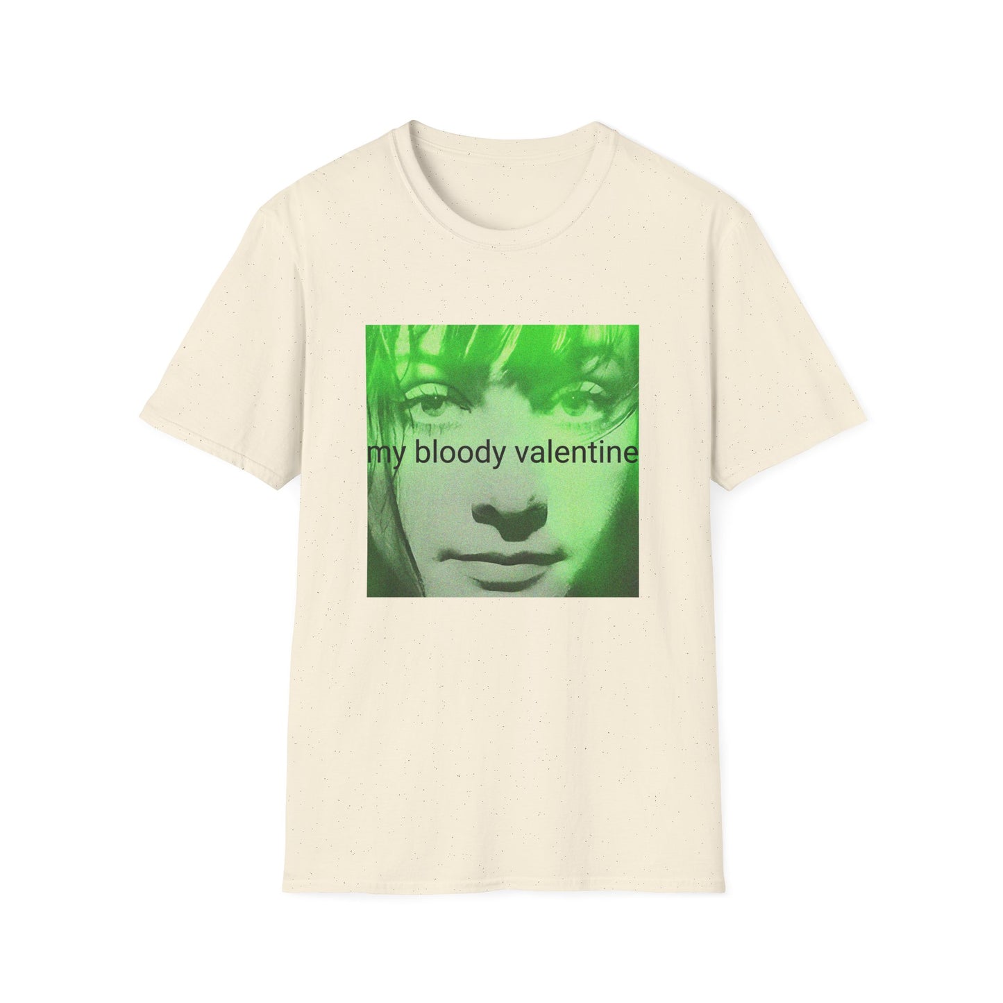 my bloody valentine belinda butcher close up in green tshirt